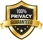 100% privacy guaranteed — website assurance badge